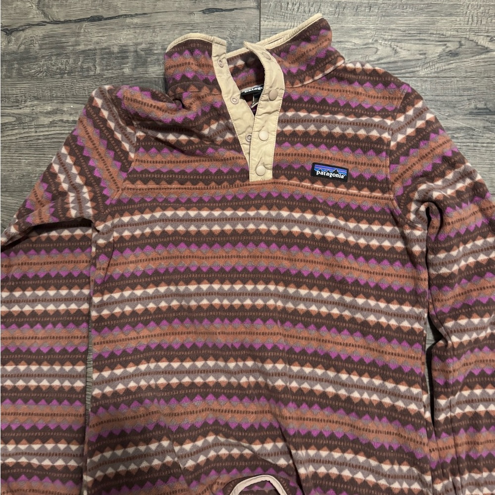 Patagonia Brown and Purple Patterned Women's Top
